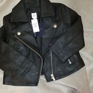 Baby Gap faux leather moto jacket